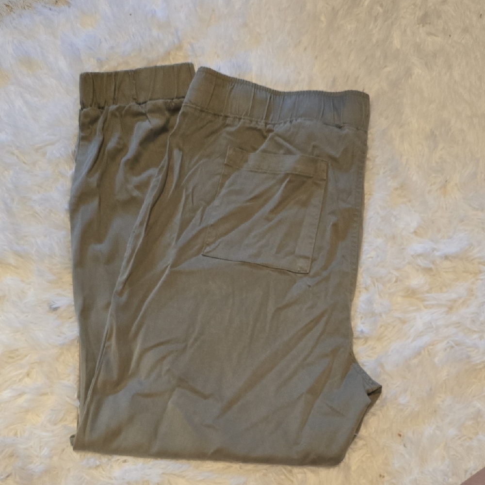 Buffalo David Bitton Women's Olive Green Cargo Drawstring Pants - Picture 2 of 4